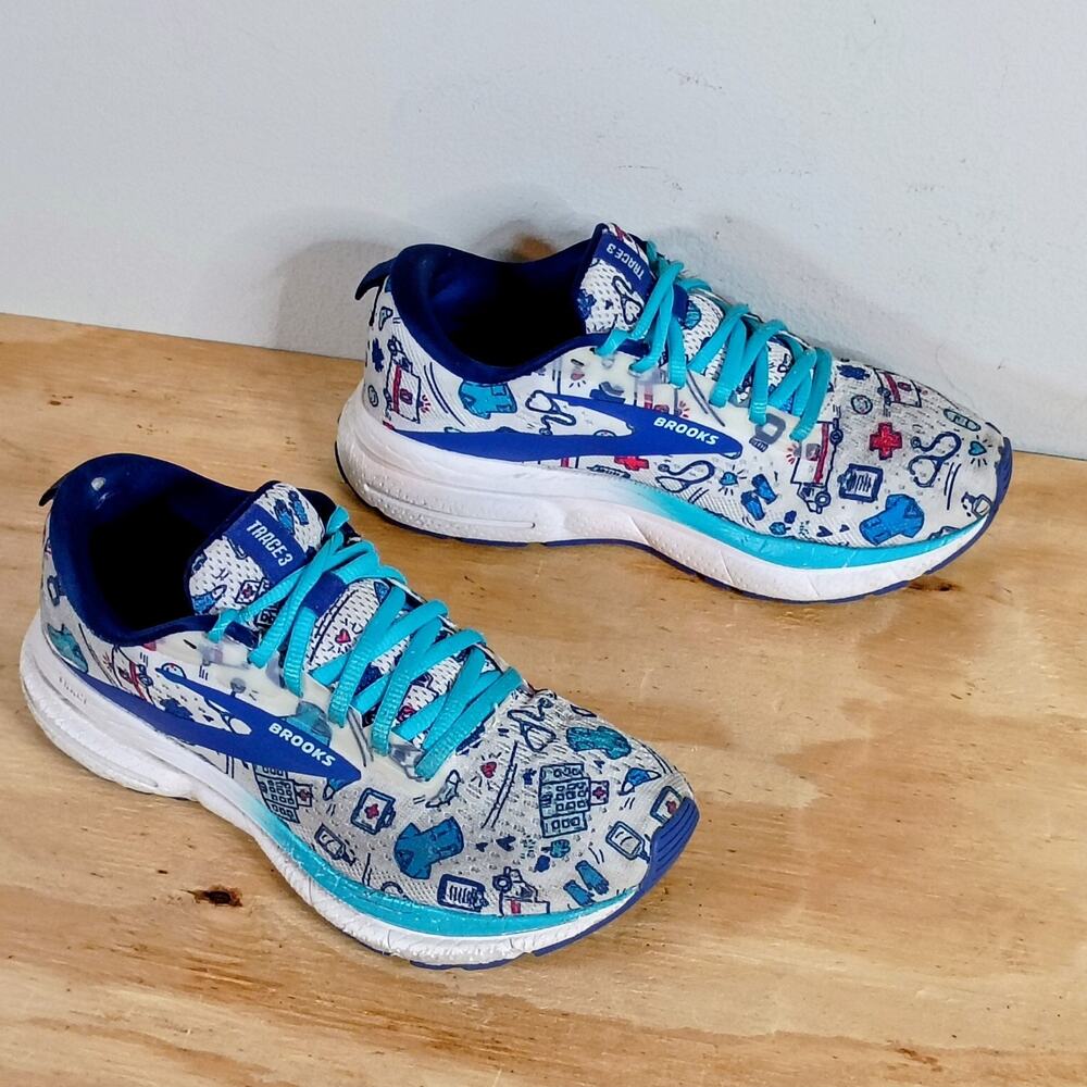 Brooks Trace 3 Womens Size 6.5 Medical Nurse Scrubs Running Shoes 1204011B123